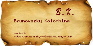 Brunovszky Kolombina névjegykártya